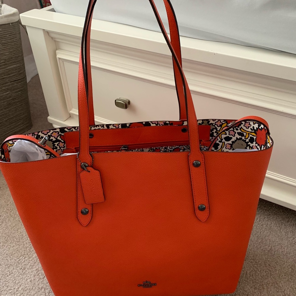 Brand new with tags orange coach purse